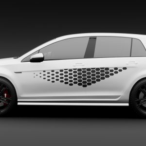Waben Aufkleber Honeycomb passend für VW Golf GTI TCR 7 Seitenaufkleber