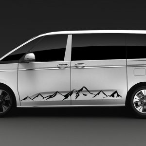 VW T7 Transporter (2025) - Feine Berge,Seitenstreifen, Aufkleber, Dekor, Sticker Set