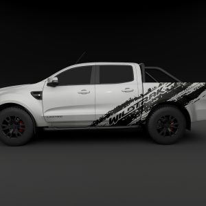 Aufkleber für Fahrzeugseitengrafik gerippt Wildtrak kompatibel mit Ford Ranger
