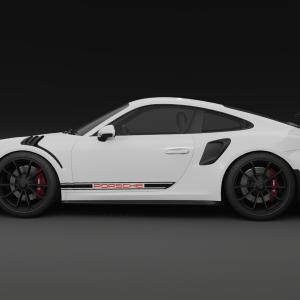 Aufkleber für Auto Rennstreifen Kit kompatibel mit Porsche