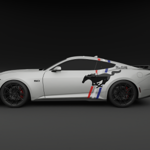 Aufkleber / Autoaufkleber Pony Sides kompatibel mit Ford Mustang