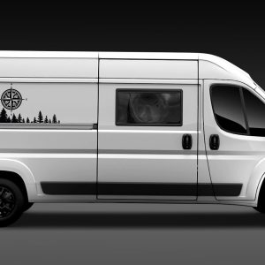 Auto Aufkleber Berg Aufkleber Baum Wald Berge Umriss Schweller Gebirge mit Wald Vinyl Grafik Aufkleber Kit für Car Camper