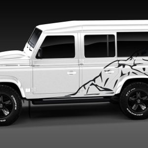 Land Rover Defender - Berge Alpen Mountain - Aufkleber Dekor Set