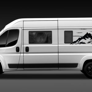 Auto Aufkleber Berg Aufkleber Baum Wald Berge Umriss Schweller Gebirge mit Wald Vinyl Grafik Aufkleber Kit für Car Camper