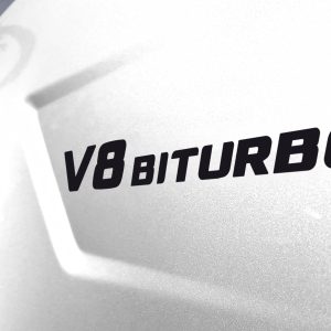 2 x BITURBO V8 Schriftzug Emblem Logo Folie Schwarz Glanz