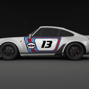 Klassische Aufkleber im Martini-Stil für Carrera 911 (930) 1975 - 1989
